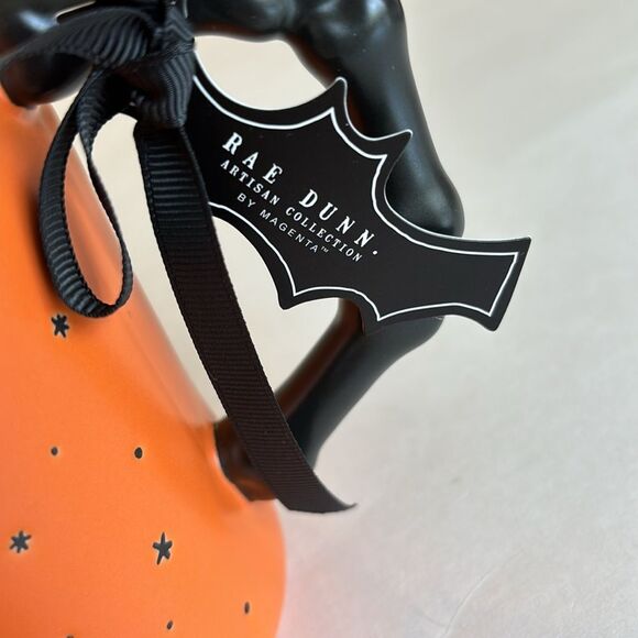 NWT Rae Dunn Trick Or Treat Halloween Coffee Mug Double Sided Orange Black - Picture 6 of 9